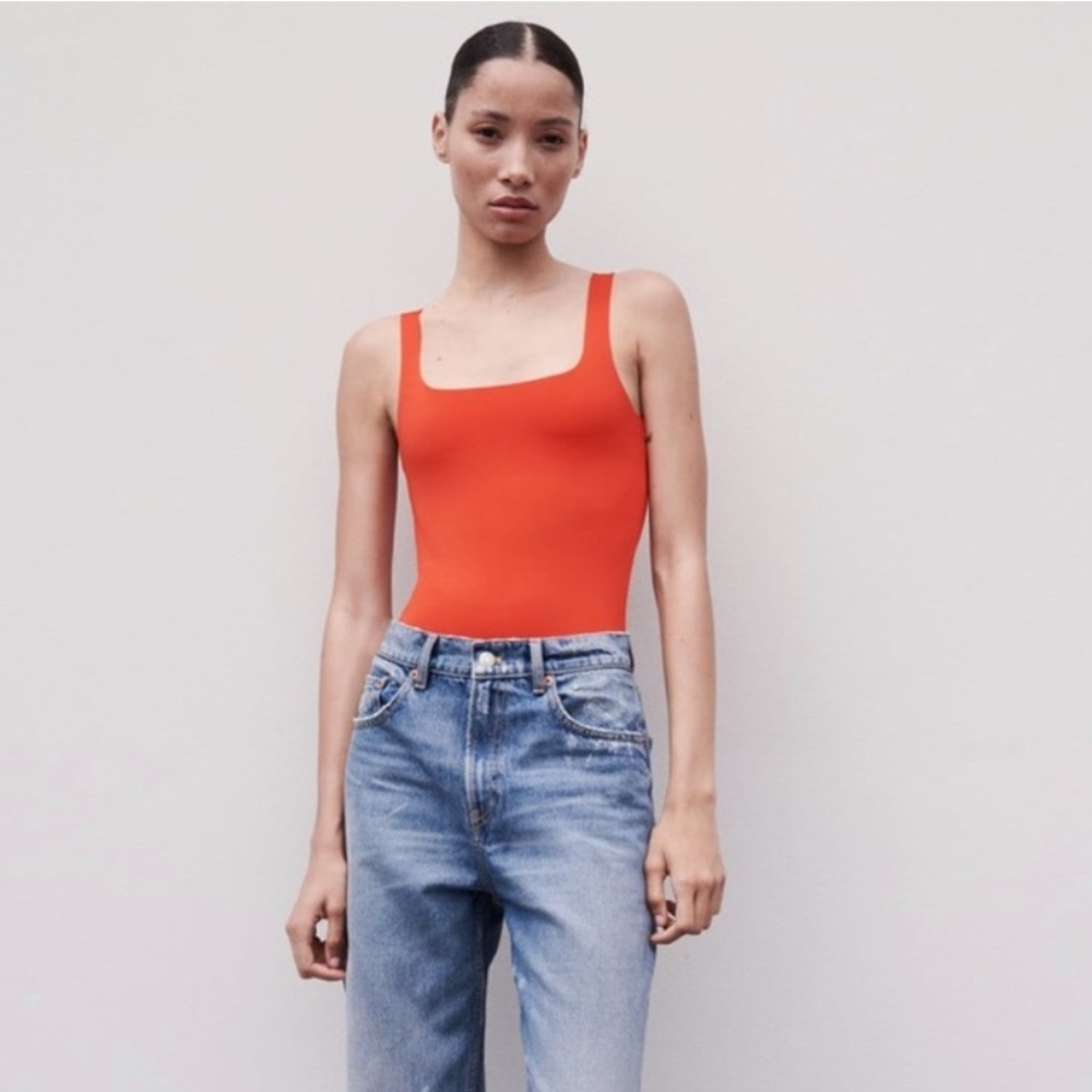 Zara red bodysuit